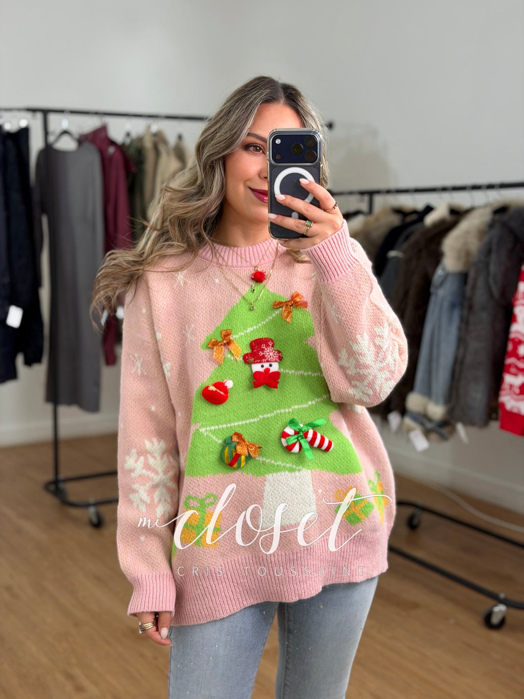 SWEATER NAVIDEÑO CON ACCESORIOS EN 3D