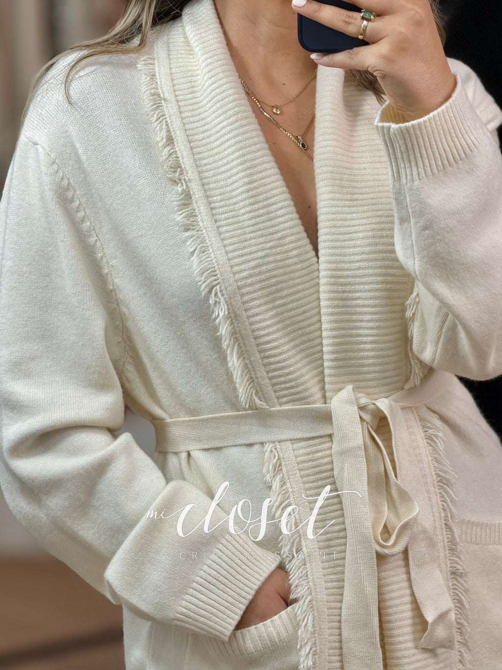 MAXI SWEATER STRETCH SÚPER SUAVE CON CINTA AJUSTABLE