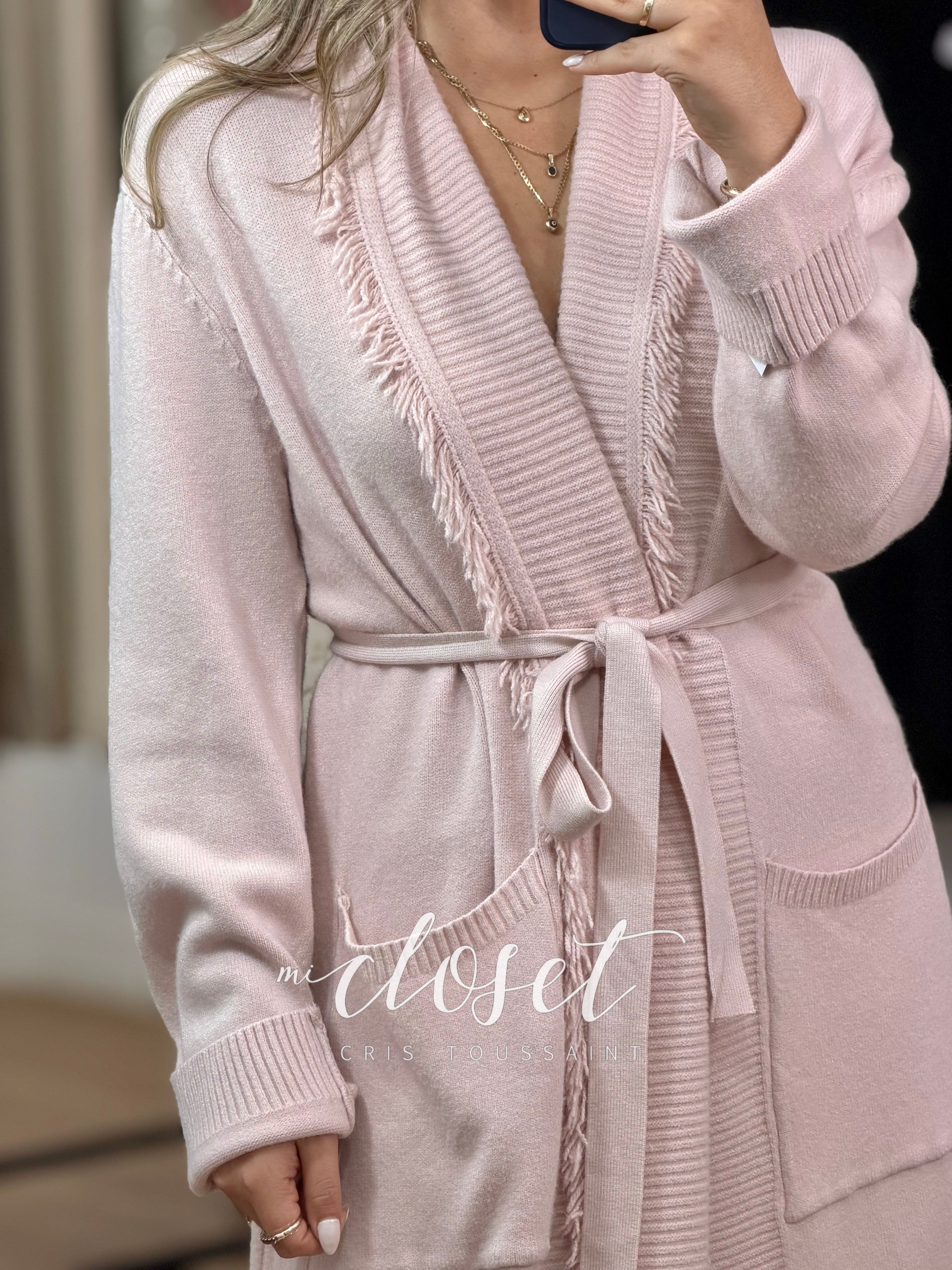 MAXI SWEATER STRETCH SÚPER SUAVE CON CINTA AJUSTABLE