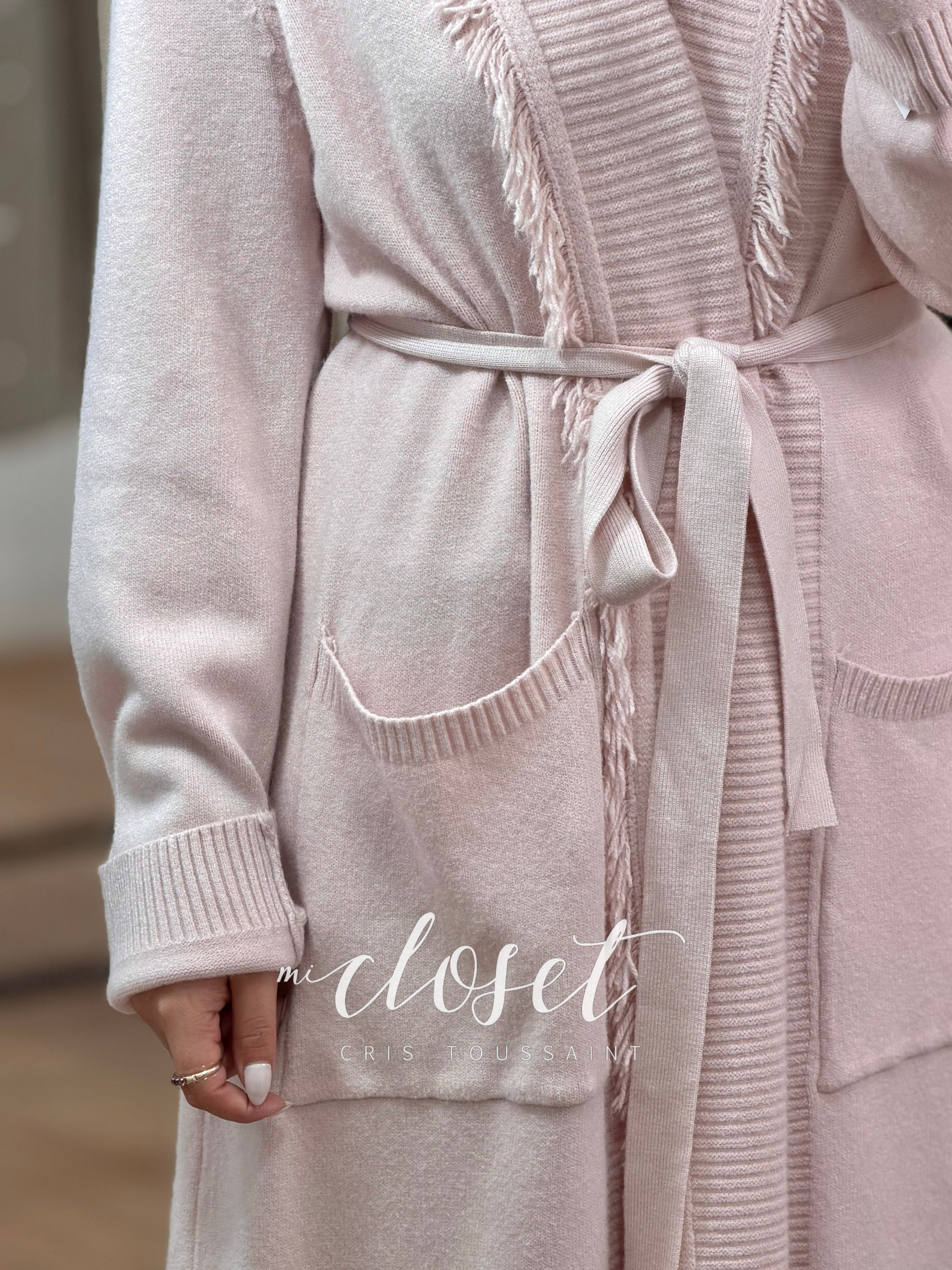 MAXI SWEATER STRETCH SÚPER SUAVE CON CINTA AJUSTABLE