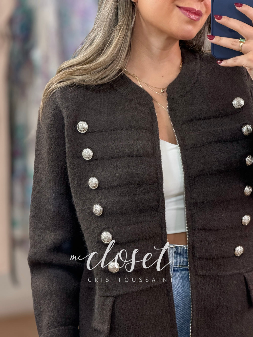 SWEATER SEMI GRUESO TIPO MILITAR, SÚPER SUAVE, CON CIERRE