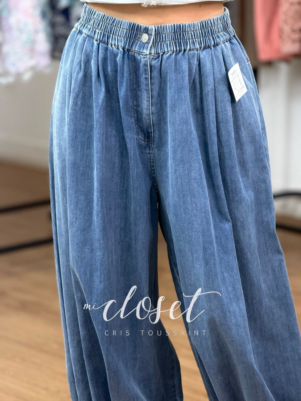 JOGGERS DE MEZCLILLA (SÚPER STRETCH) CON RESORTE EN TOBILLOS