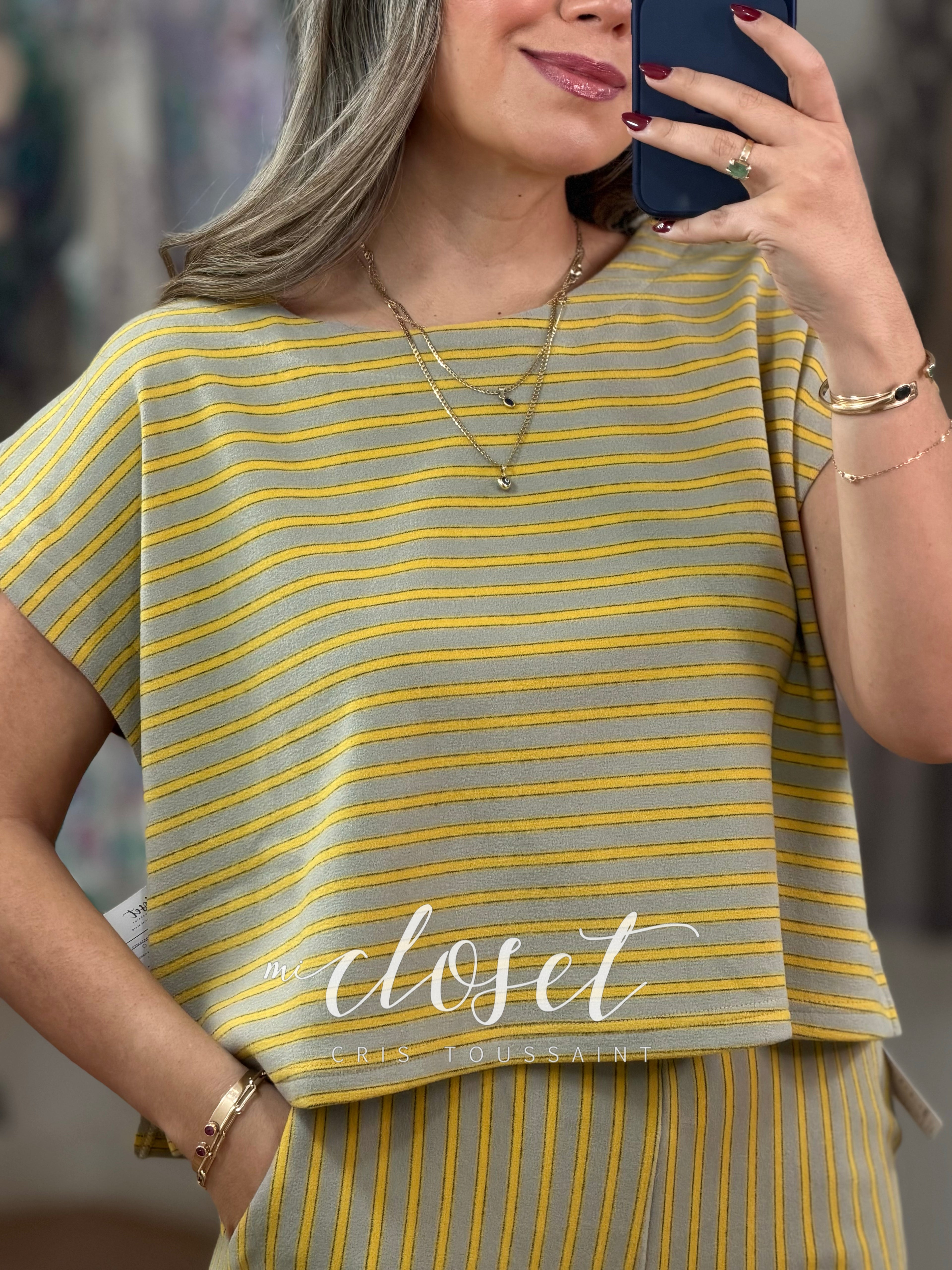 CONJUNTO STRETCH SÚPER SUAVE, TELA DE PAÑO, BLUSA MANGA JAPONESA