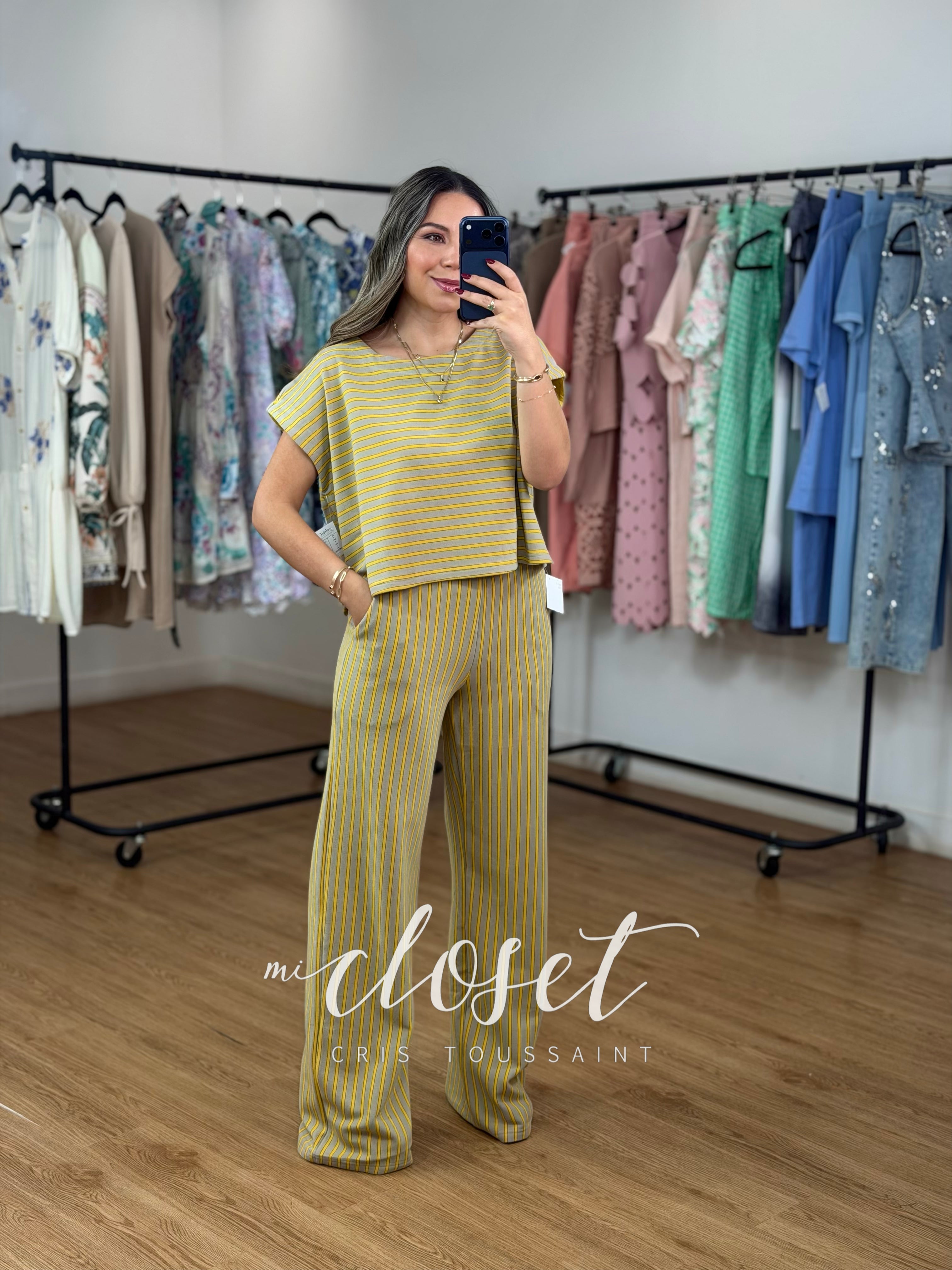 CONJUNTO STRETCH SÚPER SUAVE, TELA DE PAÑO, BLUSA MANGA JAPONESA