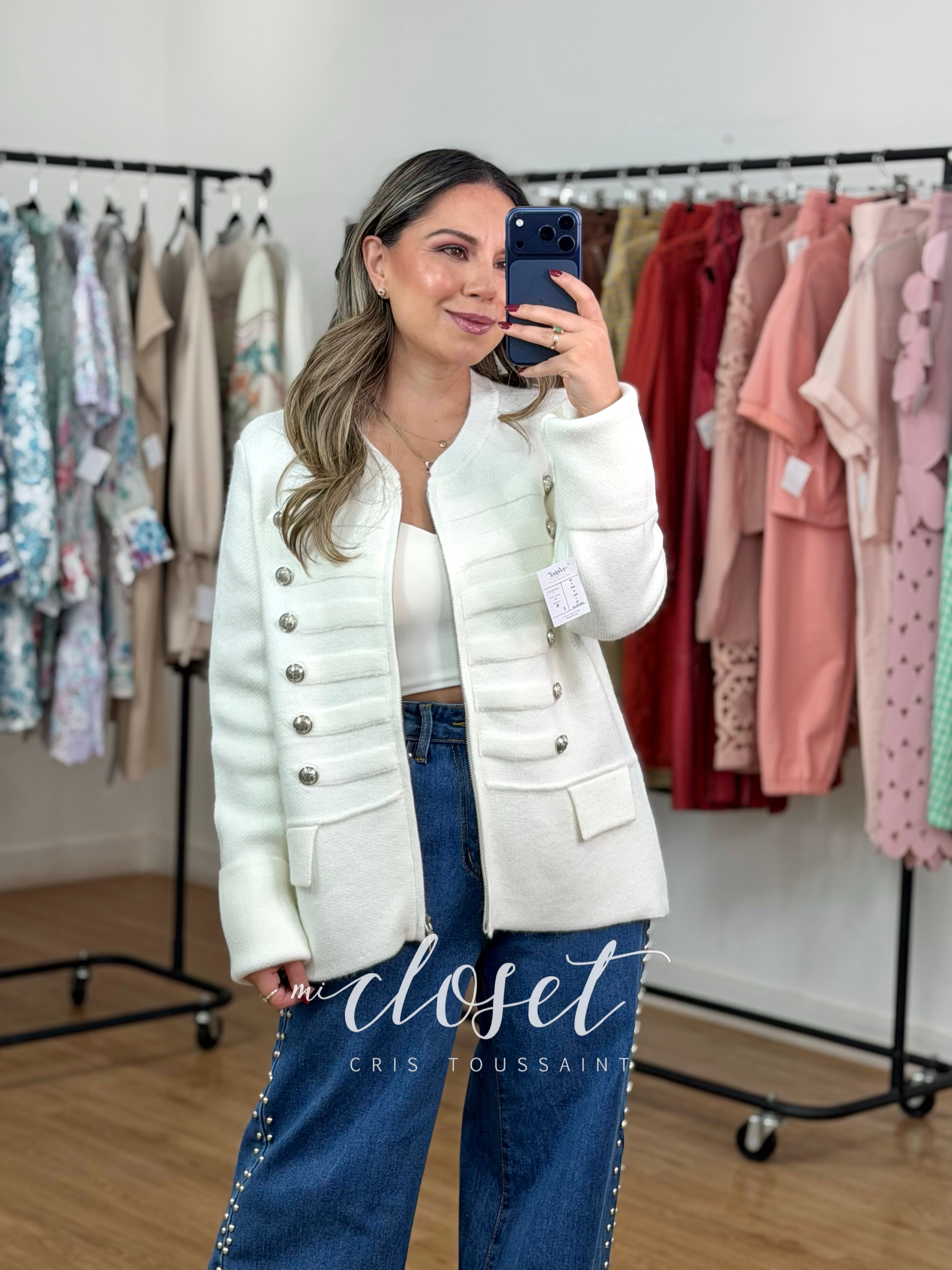SWEATER SEMI GRUESO TIPO MILITAR, SÚPER SUAVE, CON CIERRE