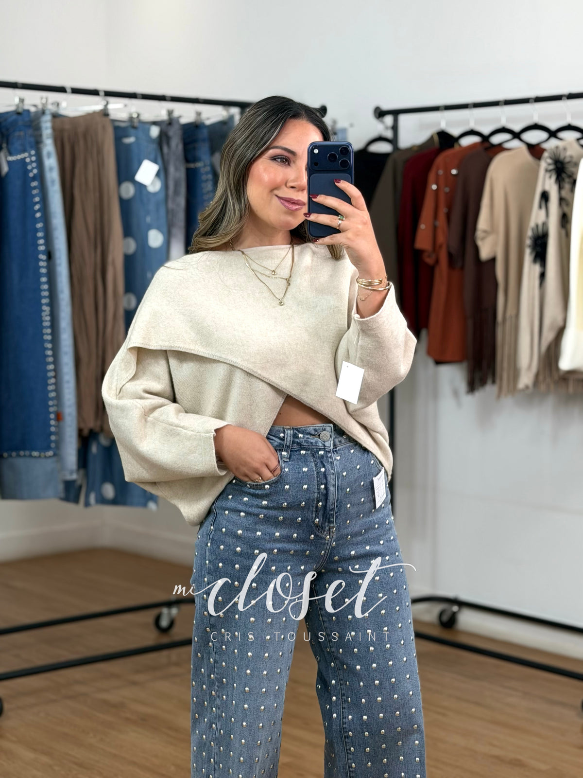 SWEATER CRUZADO, DOBLE VISTA, SÚPER SUAVE, MANGA MURCIÉLAGO