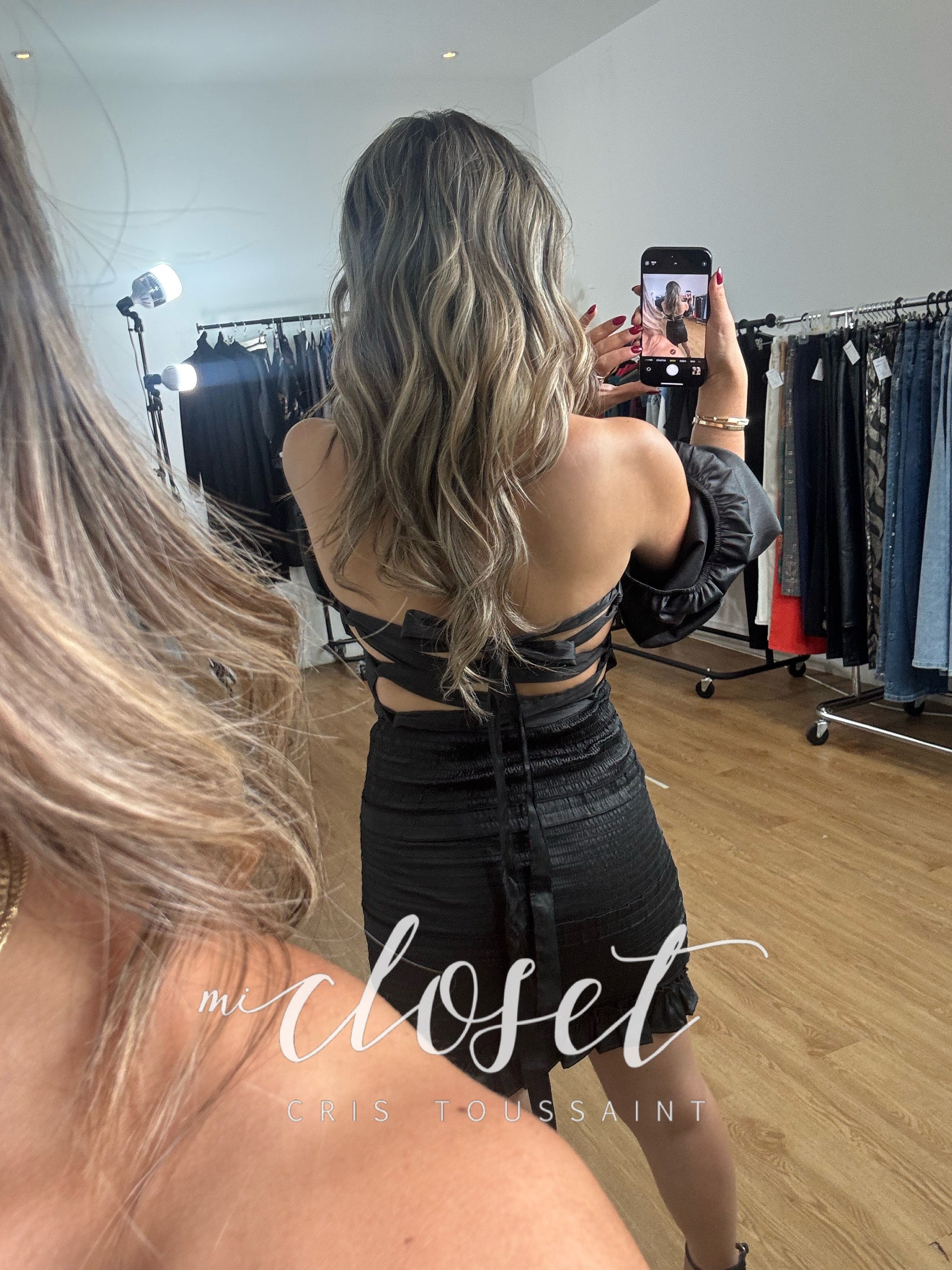 VESTIDO SATINADO CON TEXTURA