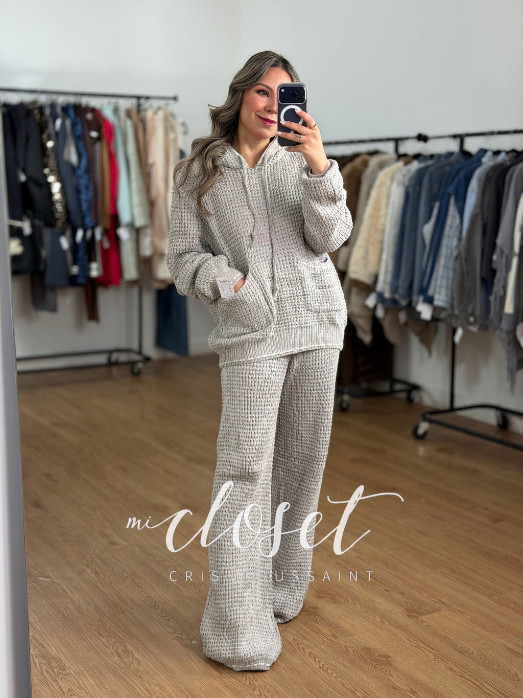 CONJUNTO DE PANTS (HOODIE CON GORRO) SÚPER SUAVE, CALIENTITO