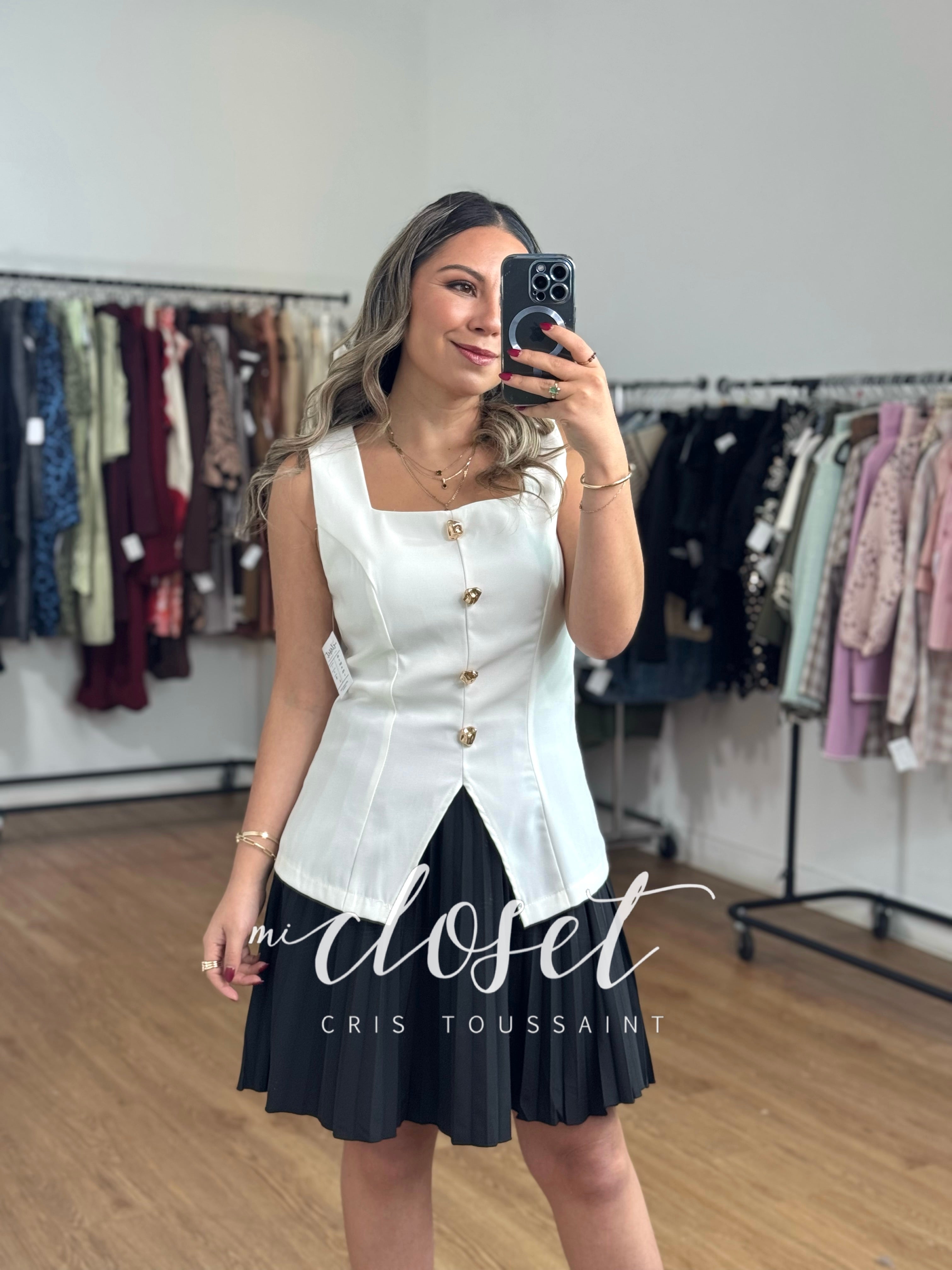VESTIDO CON CHALECO ADHERIDO