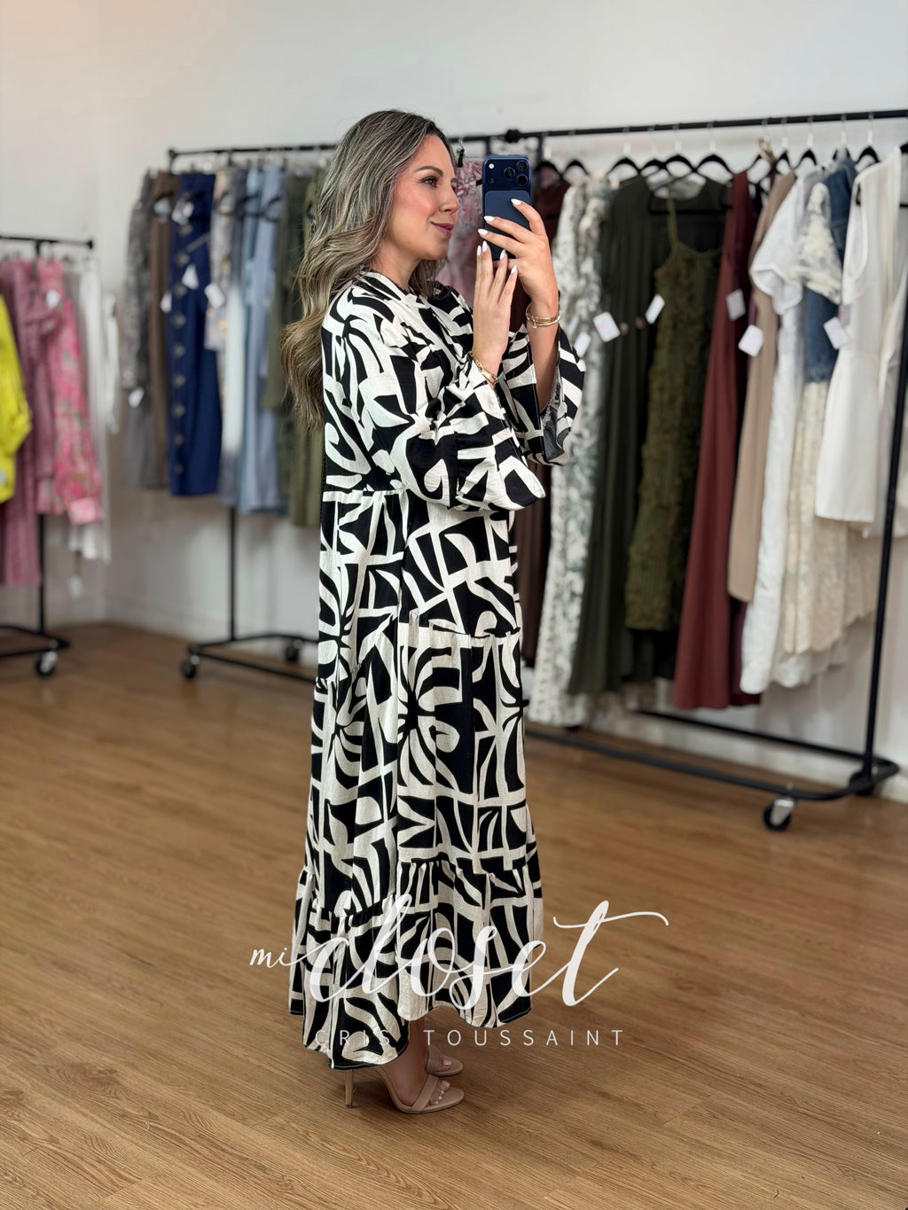 VESTIDO LIGERO TIPO LINO ESTAMPADO